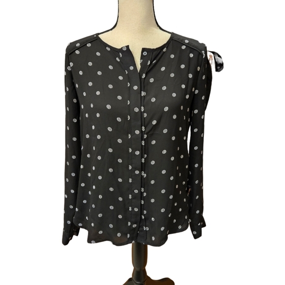 LOFT Black and White top - Picture 1 of 8